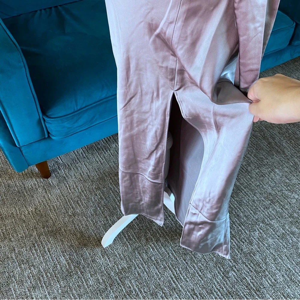 Anthropologie | BHLDN Sachin & Babi Roma Satin Wrap Dress Slate Grey Gray New 4 - Picture 12 of 15